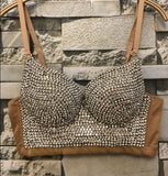 Plus Size avail Hand-made Pearls Jewel Diamond beading Bra