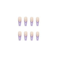 Purple French Coffin Nails Press on