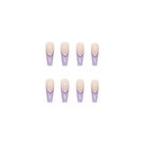 Purple French Coffin Nails Press on