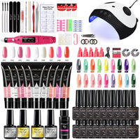 Nail Acrylic Nail Kit for Nail Extension Gel Nail Polish  Quick Building Poly UV Gel With LED Nail Lamp Nail