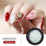 1Box Silver Reflective Nail Powder Color-Change Reflection Glitter Shinning Crystal Rhinestone Powder UV Gel Polish Chrome Dust