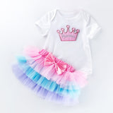 Girls Tutu Toddler Kids Clothes Baby 1st Birthday Outfits bby