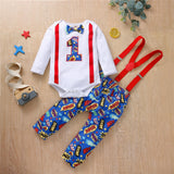 My First Birthday Outfits For Boys Clothing Suspender Overalls outfit bby