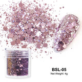 Reflective Nail Art Powder Glitter Nails Super Shinning Crystal Rhinestones Sequins Chrome Pigment UV Gel Polish DIY Decorations