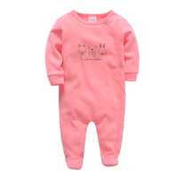 Baby Clothing Girls Pink Romper Cartoon Kids Pajamas Long Sleeve outfits bby