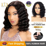 Body Wave Short Bob 13x1 Lace Frontal Human Hair T Part  Lace Wigs Wavy Brazilian Remy Hair Black Blond Brown Color