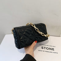 Designer Branded Solid Color Thick Chain Quilted Shoulder Bags Summer New Fashion Purses and Handbag Clutch Flap