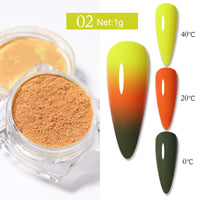 Reflective Glitter Nail Powder Green Red Holographic Nail Art Dust Shinning Chrome Pigment DIY Manicures Decoration