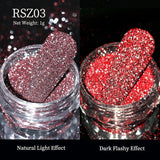 Reflective Nail Art Powder Glitter Nails Super Shinning Crystal Rhinestones Sequins Chrome Pigment UV Gel Polish DIY Decorations