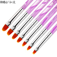 Multiple nail art nail brush Design Tip Drawing Carving Dotting Nail Pen Builder Flat Liner Acrylic Gel Polish Manicure