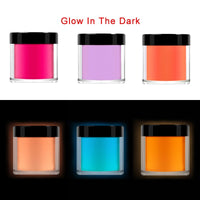 3pcs Neon Acrylic Powder Nail Art Extension Design Fluorescent Engraving Dipping Powder Acrylic Manicure