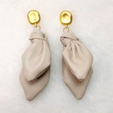 statement Vintage Pu Leather Big Hoop Earrings