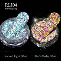 Reflective Nail Art Powder Glitter Nails Super Shinning Crystal Rhinestones Sequins Chrome Pigment UV Gel Polish DIY Decorations