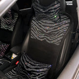 Bling Seat Cushion Set Glitter Crystal Diamond Silvery Seat Cover Universal Auto Interior Accessories Front Seats Covers - Divine Diva Beauty