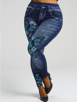 Plus Size Legging Women Mid Waist Skinny Stretchy Sporty Body-Shaping pant