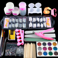 Acrylic Nail Kit With Nail Lamp Drill Machine All for Manicure Extension Acrylic Powder Liquid Glitter Nail kit