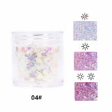 10ML Bottled Nail Art  White Black Gold Purple Light Colorful Nail Woolen Powder Nail Art Glitter Nails