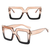 Fashion Square Crystal Diamond Sunglasses  Designer Big Frame Unique Gradient Black Sun Glasses