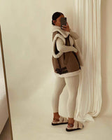 Fashion Thick Warm Lambswool Imitation Leather Vest Coat outerwear