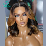 13x4 Ombre Lace Front Wig 150% Bob Wig Lace Front Human Hair Wigs Short Wigs Human Hair Brazilian Remy Hair