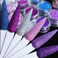 Winter Colorful Nails  Glitter Sequins Chrome Nail Powder Sugar Pigment Dust for UV Nail Polish Manicure