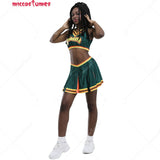 Women costume Clovers Green Cheerleader Clovers uniform Cosplay Costume