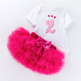 Girls Tutu Toddler Kids Clothes Baby 1st Birthday Outfits bby