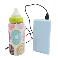 USB Milk Water Warmer Mother And Baby Travel Stroller Insulated Bag Nursing Bottle Heater bby