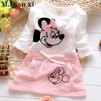 Cute  Stitching Dress Pure cotton Long Sleeve cartoon outfit bby