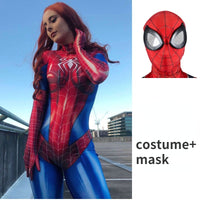 Spiderman Cosplay Sexy Zentai Suit Woman Super Hero Costume