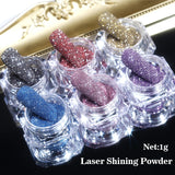 Reflective Glitter Powder Sea Salt Nail Powder Shining Nail Glitter Chrome Pigment Dust Holo Powder Nail Decoration