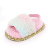 Faux Fur Cute Infant Toddler Baby Slippers bby