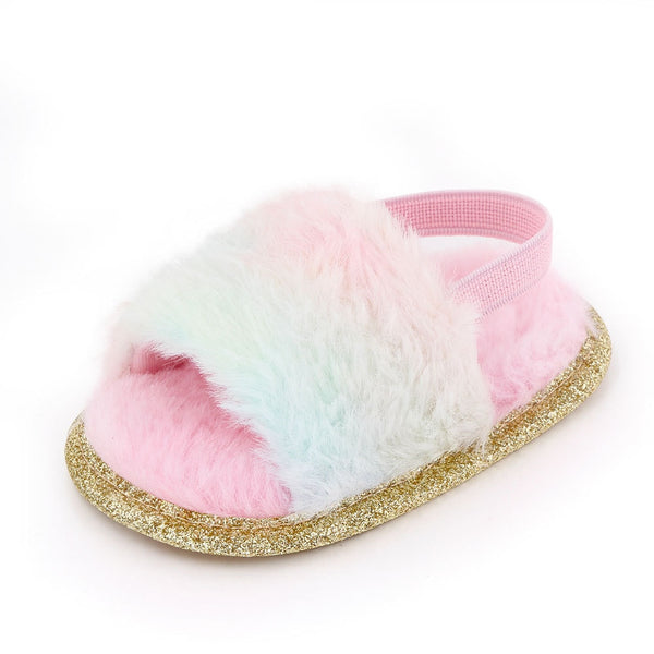 Faux Fur Cute Infant Toddler Baby Slippers bby