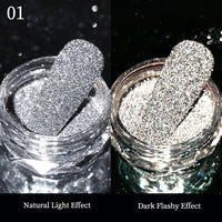 Reflective Glitter Powder Sea Salt Nail Powder Shining Nail Glitter Chrome Pigment Dust Holo Powder Nail Decoration