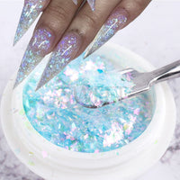 20 Colors Iridescent Aurora Crystal Opal Powder Nail Flakes Holographic Translucent Sequins for Nails Art Decoration Accessories