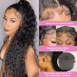 360 Full Lace Front Human Hair Wigs Brazilian Deep Wave Lace Frontal Wig Ponytail Curly Human Hair Wigs PrePlucked 360 - Divine Diva Beauty