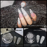 Reflective Glitter Powder Sea Salt Nail Powder Shining Nail Glitter Chrome Pigment Dust Holo Powder Nail Decoration