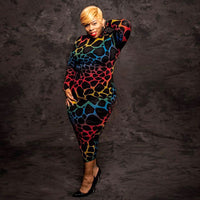 Plus Size avail Vintage Leopard Bodycon Dress