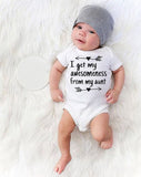 Toddler My Aunt Says Im Perfect Letter Print onesie