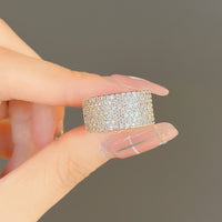 Paved CZ High Quality Silver Color Female Ring