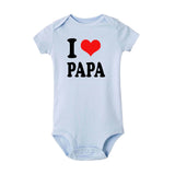 I Love Papa Mama Baby Boy Girl Romper Newborn Baby jumper Fashion Casual Short Sleeve Clothes Ropa Outfit Holiday Twins Gifts