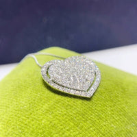 Cute Silver Color Heart Pendant Long Chain Necklace  Jewelry 2022