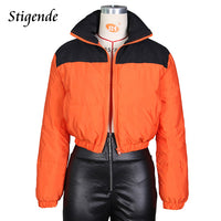 Padded Patchwork Puffer Parka Outwear