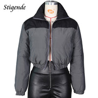 Padded Patchwork Puffer Parka Outwear