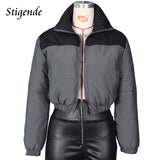 Padded Patchwork Puffer Parka Outwear