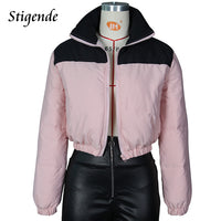 Padded Patchwork Puffer Parka Outwear