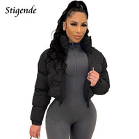 Padded Patchwork Puffer Parka Outwear