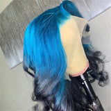 Black With Blue Wigs 613 Lace Front Wig Straight Wigs 13x4 HD Lace Front Blonde Human Hair Pre Plucked Bleached Knots