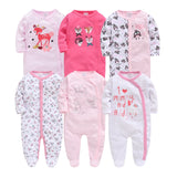 Baby Clothing Girls Pink Romper Cartoon Kids Pajamas Long Sleeve outfits bby