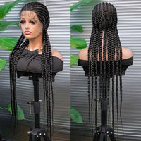 Braided Wigs Cornrow Box Braids Wig With Baby Hair Full Lace Wigs Synthetic Lace Front Wig Braid African